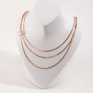 Multi Strand Sterling Silver Layered Necklace