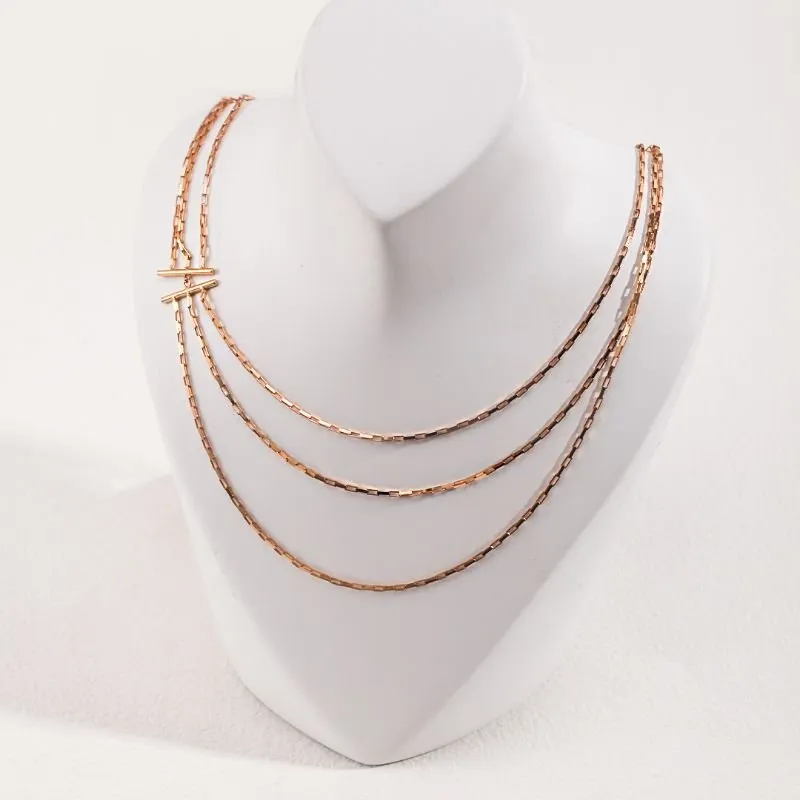 Multi Strand Sterling Silver Layered Necklace