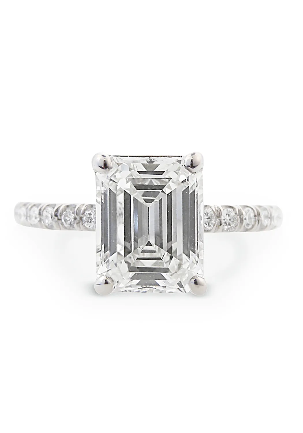 Oster Collection Platinum Emerald Cut Diamond Ring
