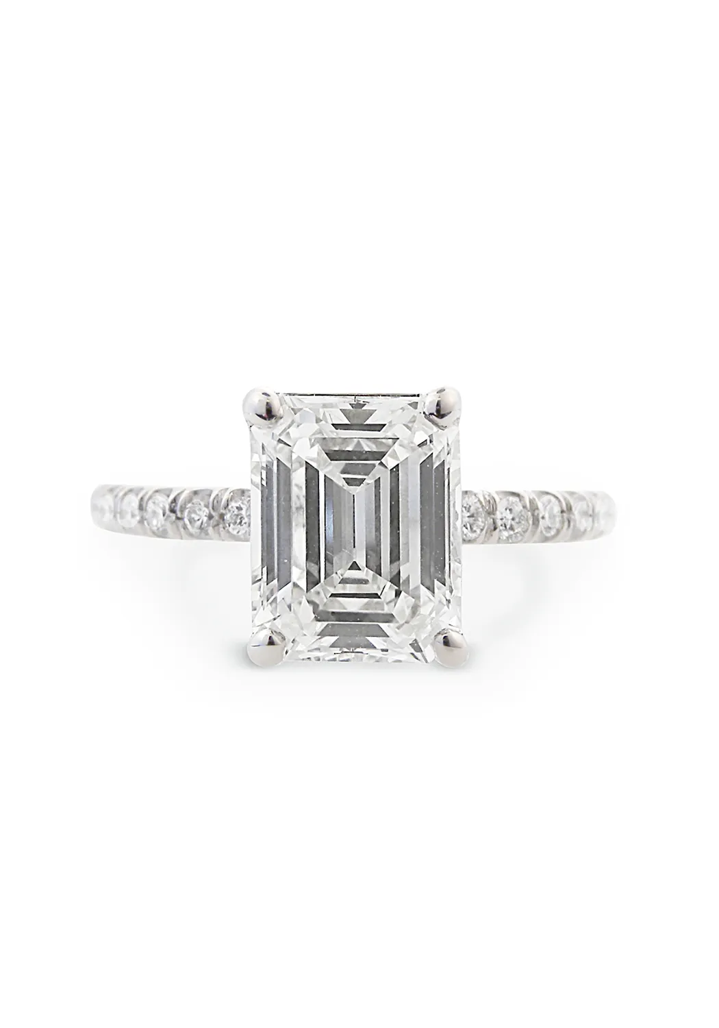 Oster Collection Platinum Emerald Cut Diamond Ring
