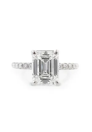 Oster Collection Platinum Emerald Cut Diamond Ring