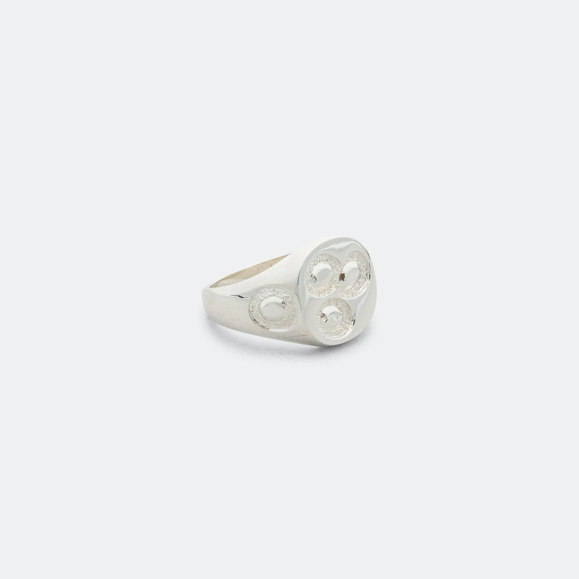 Oval Chloroplast Signet Impression - 925 Silver