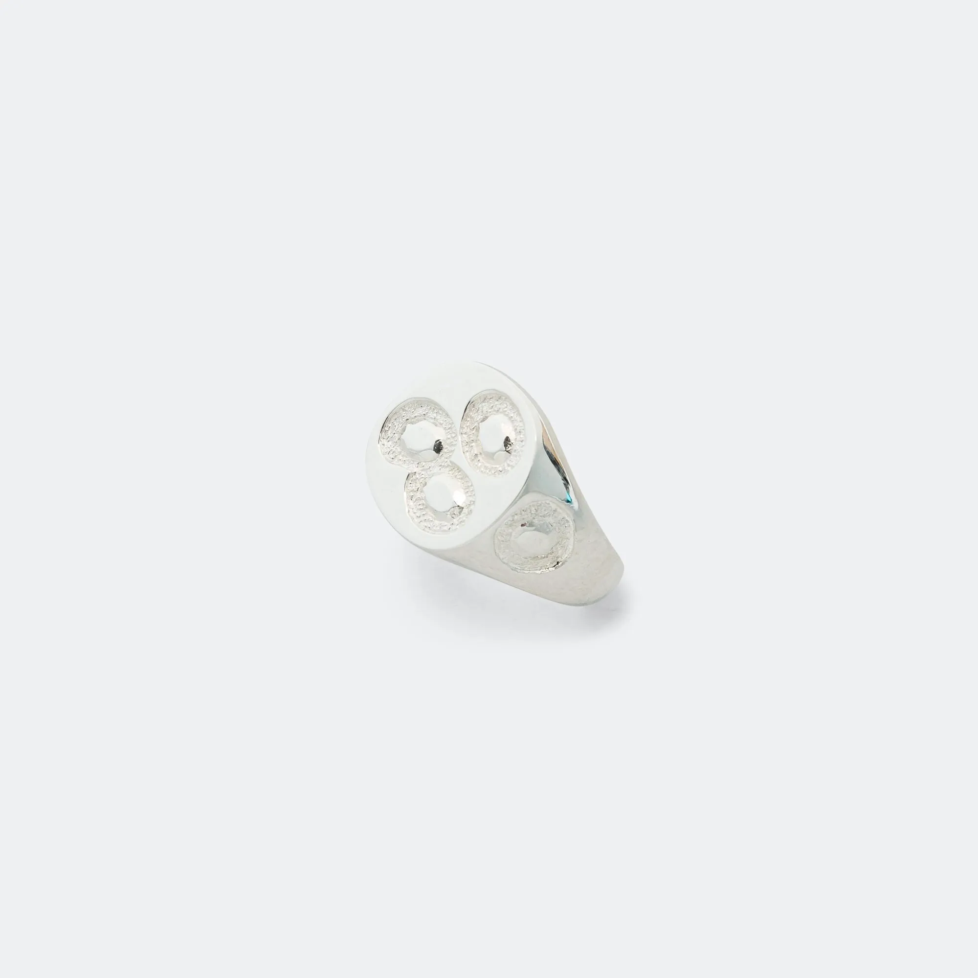 Oval Chloroplast Signet Impression - 925 Silver