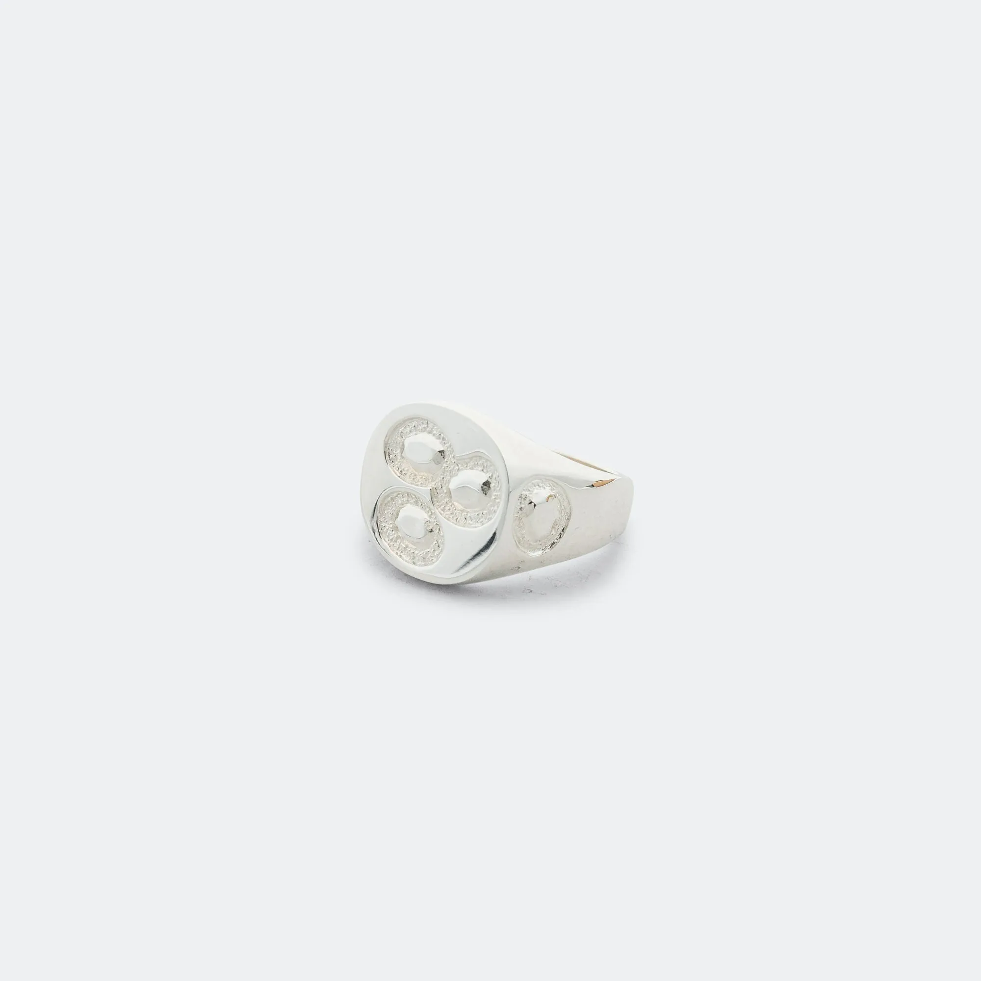 Oval Chloroplast Signet Impression - 925 Silver