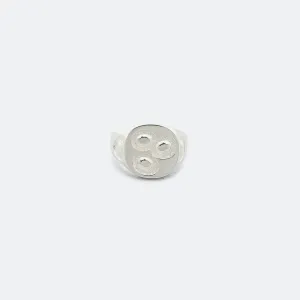Oval Chloroplast Signet Impression - 925 Silver