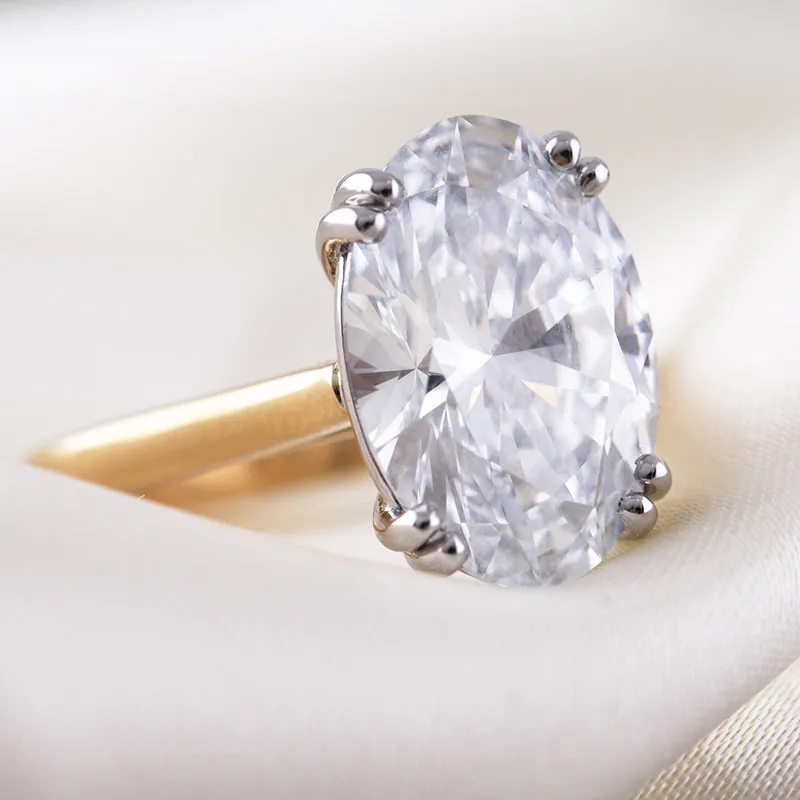 Oval Solitaire Engagement Ring 5.42ct