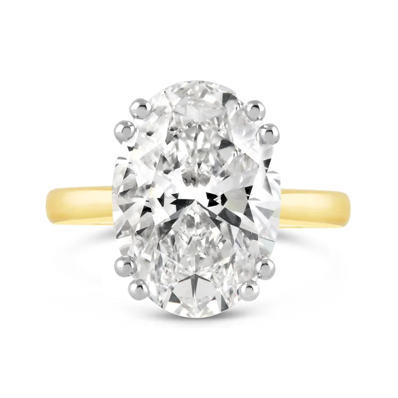 Oval Solitaire Engagement Ring 5.42ct