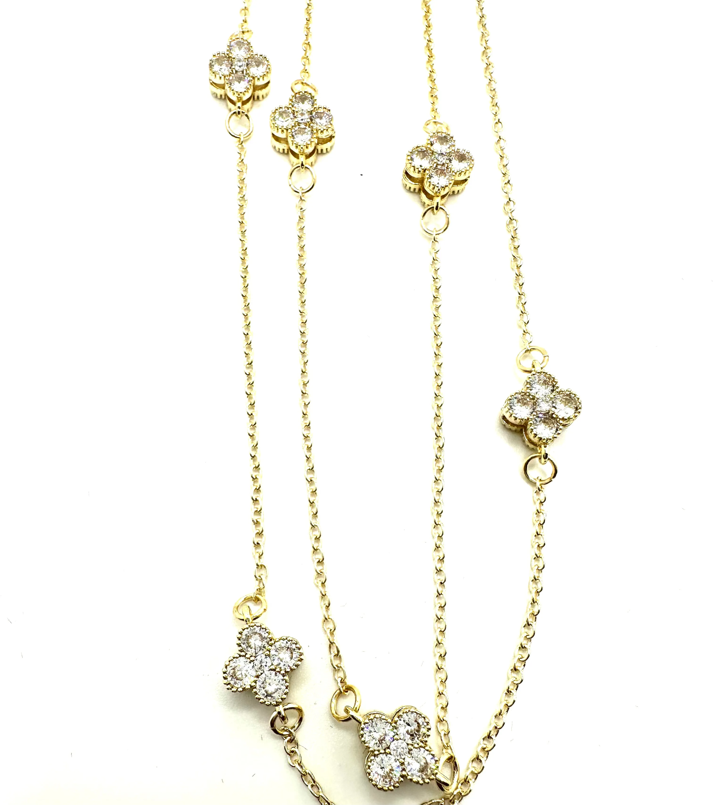Petite CZ Flower Necklace