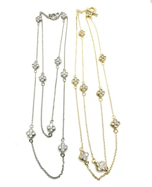 Petite CZ Flower Necklace