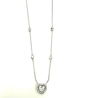Petite CZ Heart Necklace
