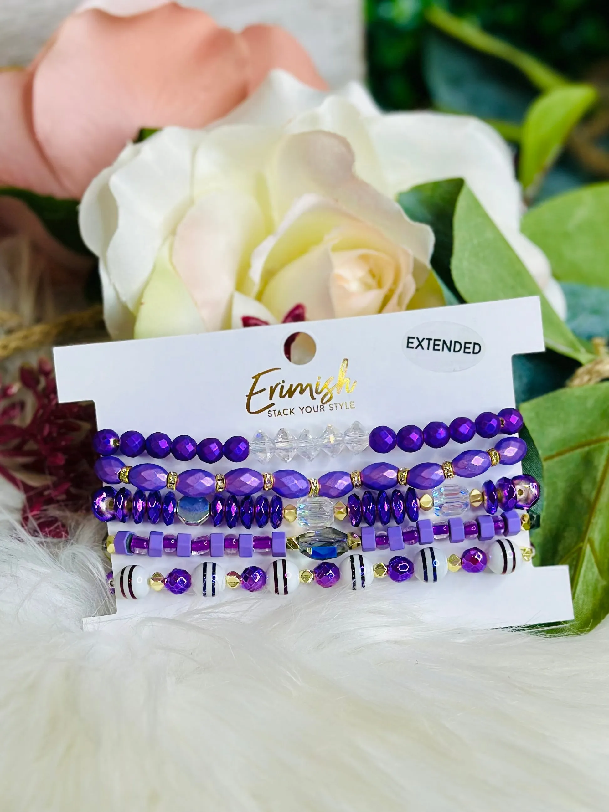 Planted for Us Purple Extended Bracelet Set