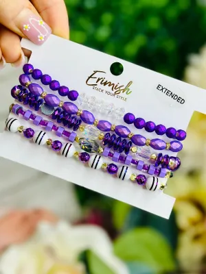 Planted for Us Purple Extended Bracelet Set