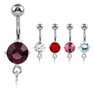 Prong Set Gem Charm Slave Belly Rings