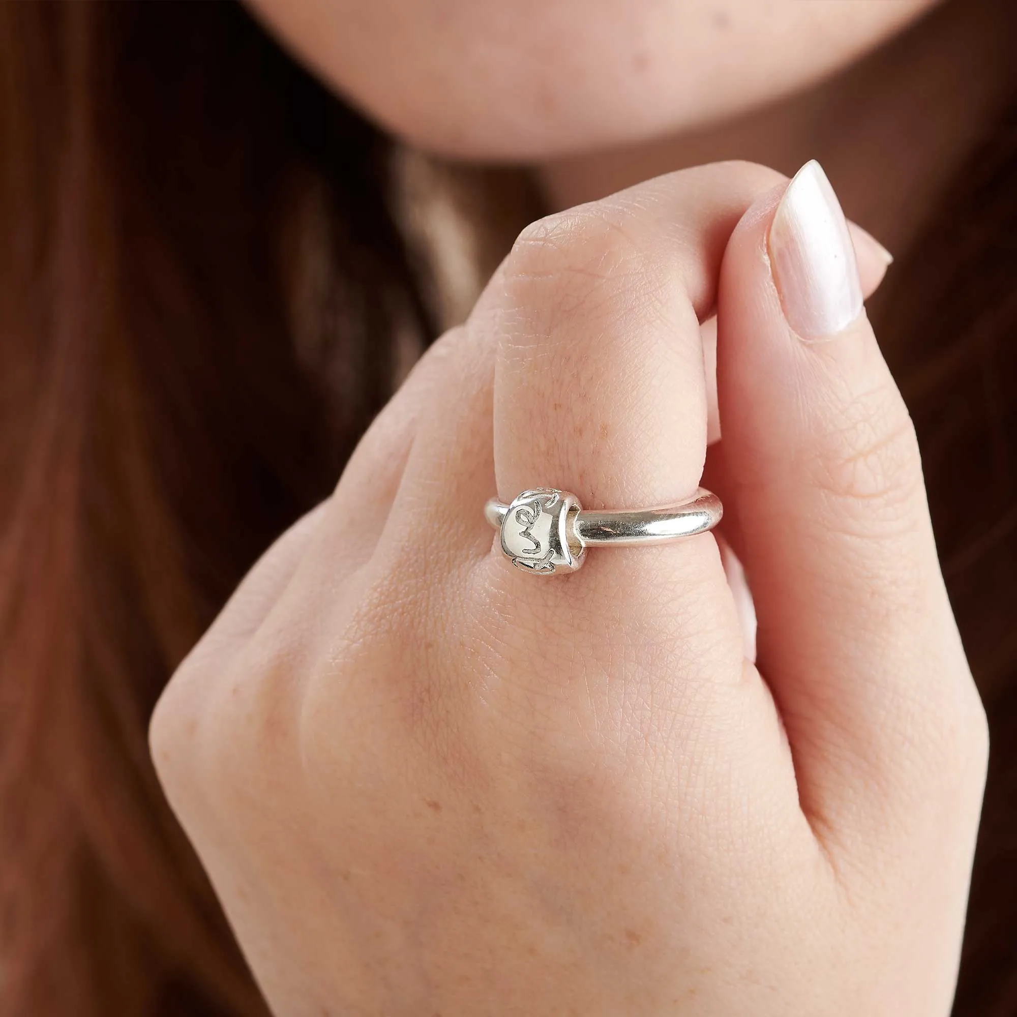 Que Sera Silver Charm Ring