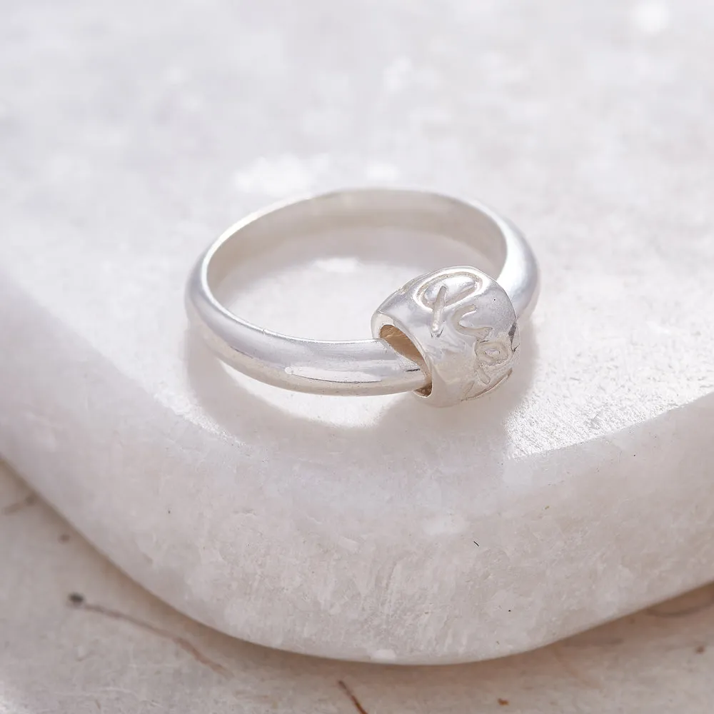 Que Sera Silver Charm Ring