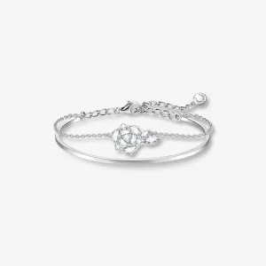 "Blooming Rose" Sterling Silver Bangle Bracelet