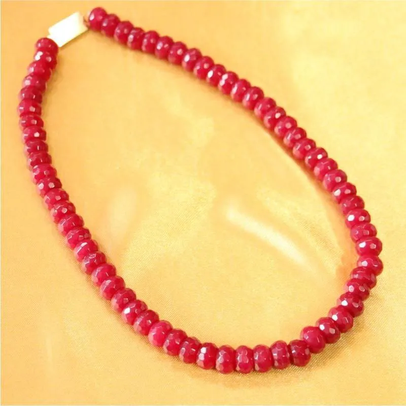 Real Ruby Single Line Necklace
