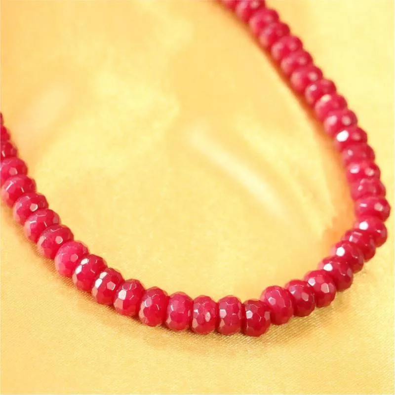 Real Ruby Single Line Necklace