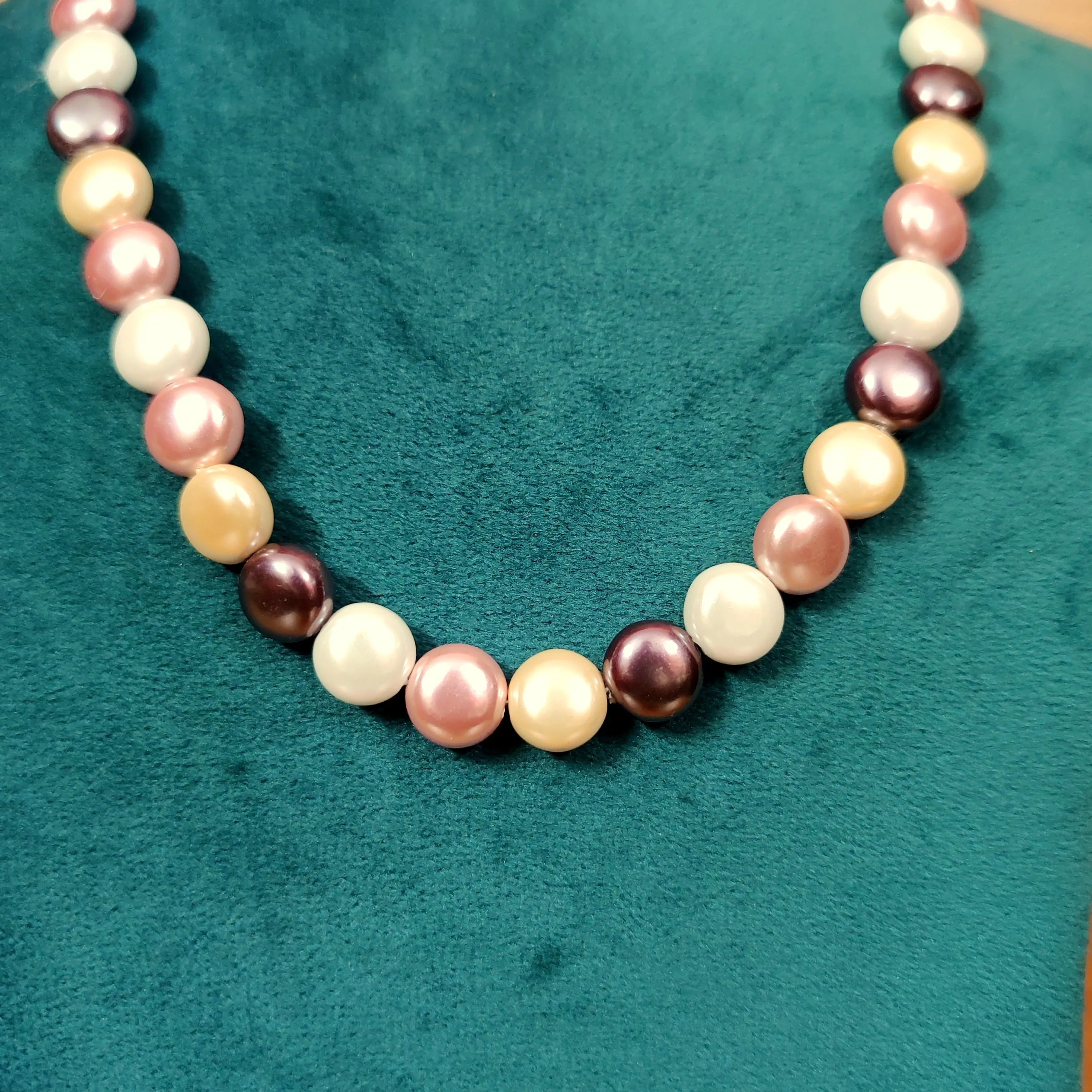 REAL SHELL PEARL SINGLE LINE NECKLACE