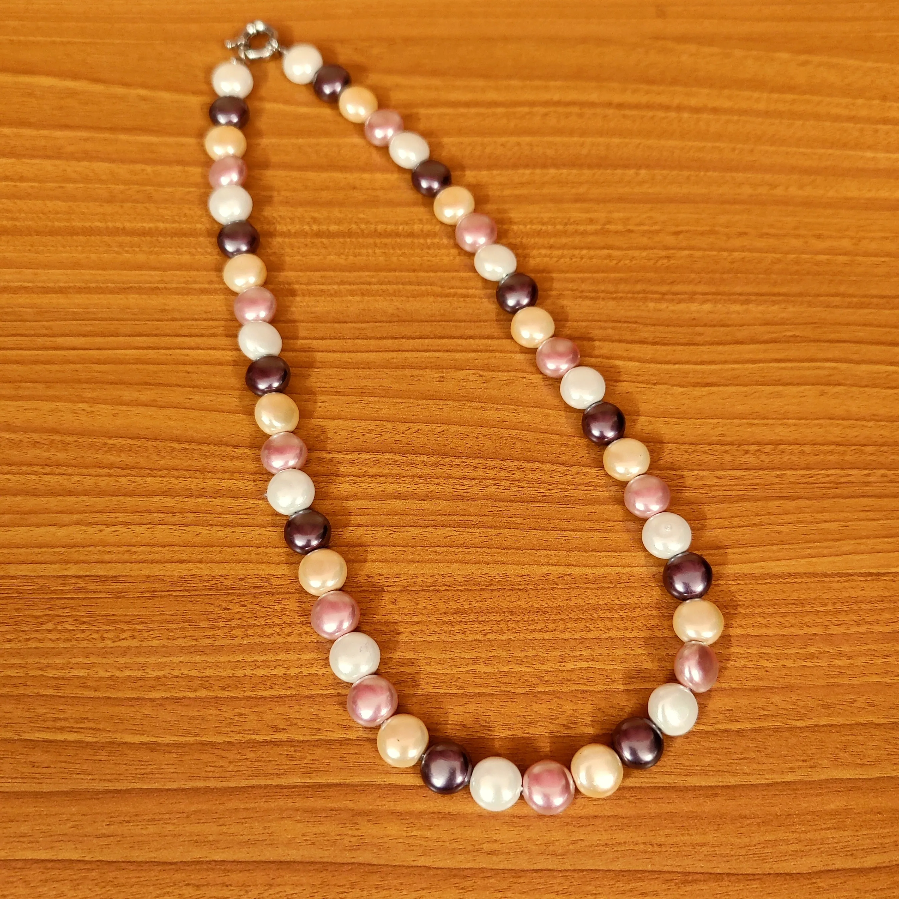 REAL SHELL PEARL SINGLE LINE NECKLACE