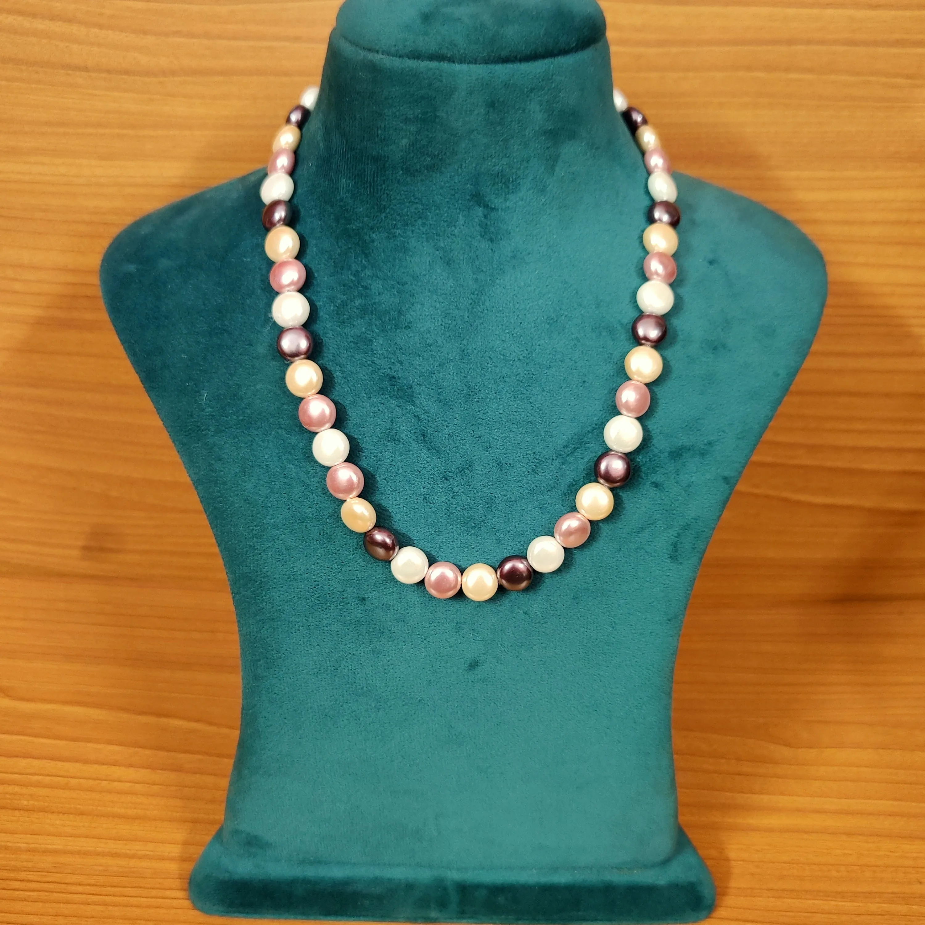 REAL SHELL PEARL SINGLE LINE NECKLACE