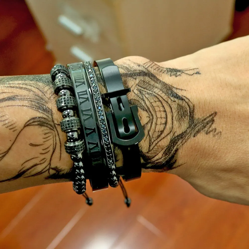 Roman Numeral Horseshoe Buckle Bracelet