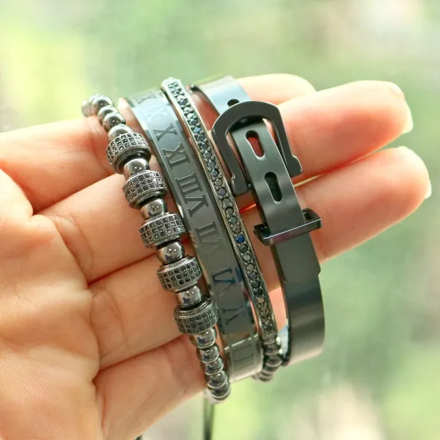 Roman Numeral Horseshoe Buckle Bracelet