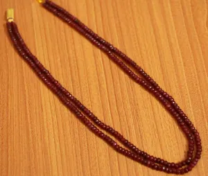 Ruby Semi Precious Double Line Necklace