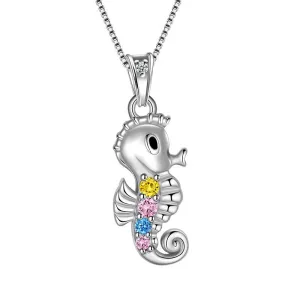 Seahorse Mini Animal Pendant Necklace Jewelry Women Girls Gift 925 Sterling Silver