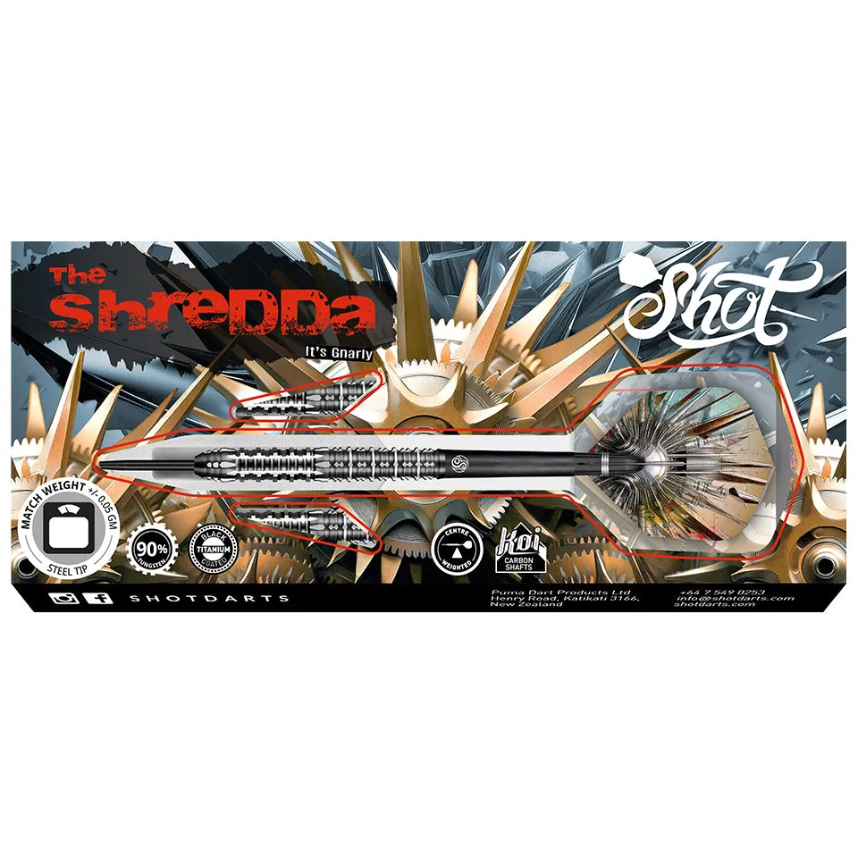 Shot Gnarley Shredda Steel Tip Darts - 24gm