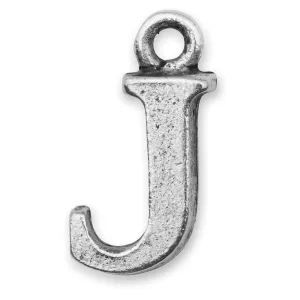 Silver Initial J Charm