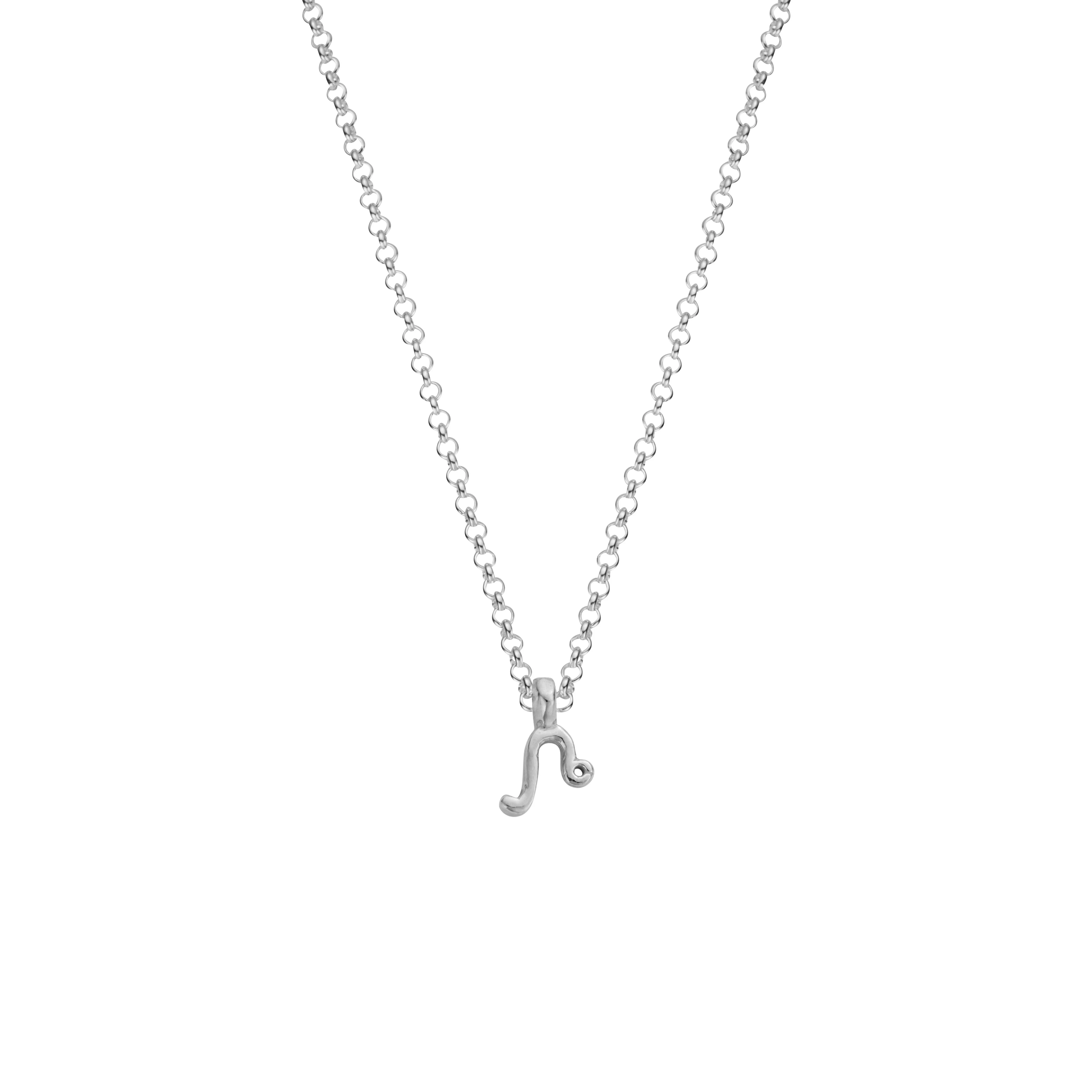 Silver Leo Men's Horoscope Necklace