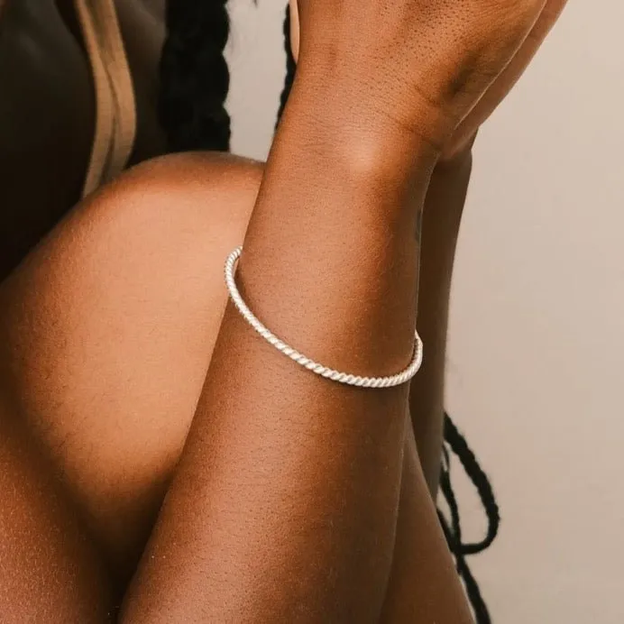 Silver Twist Bracelet