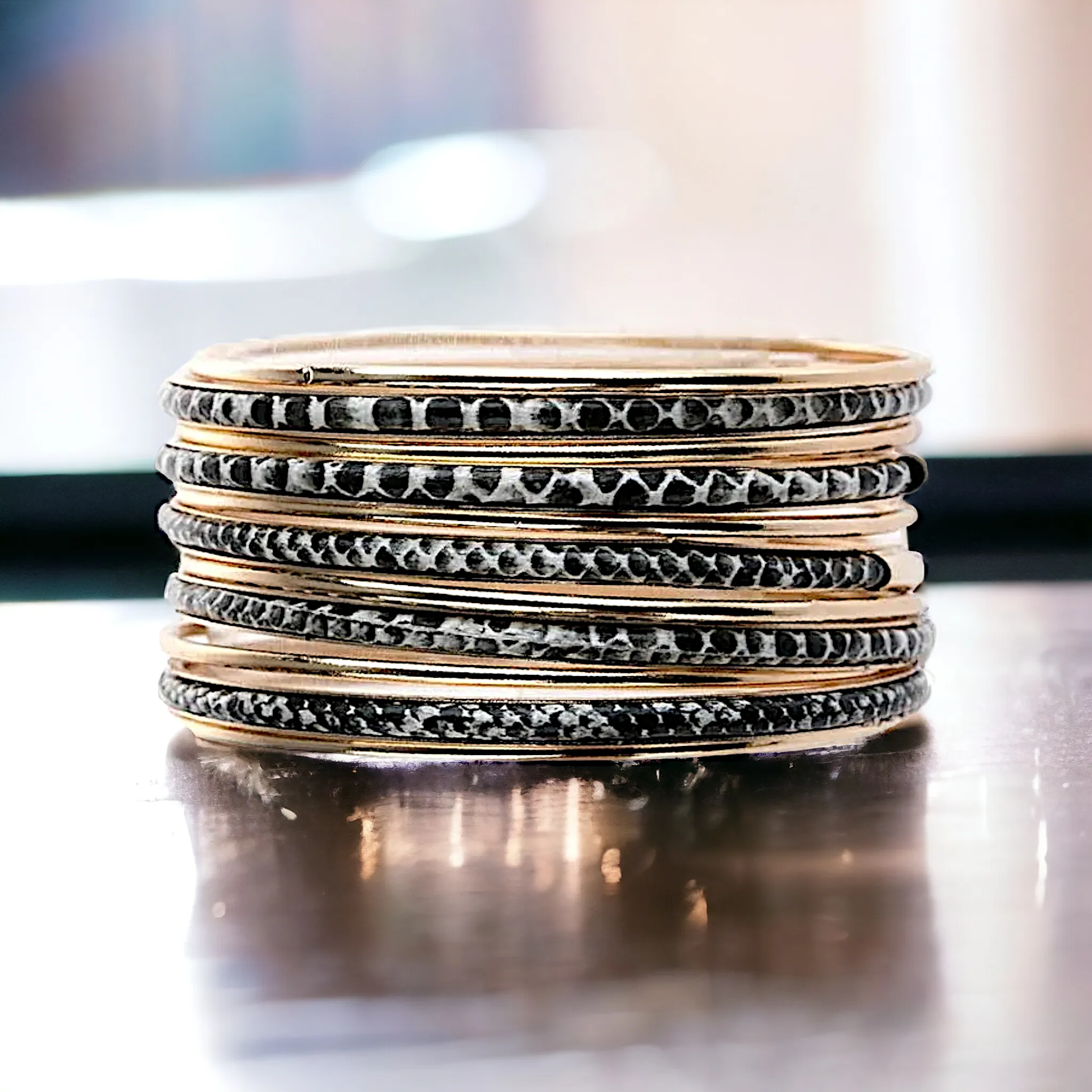 Snakeskin Bangle Bracelets