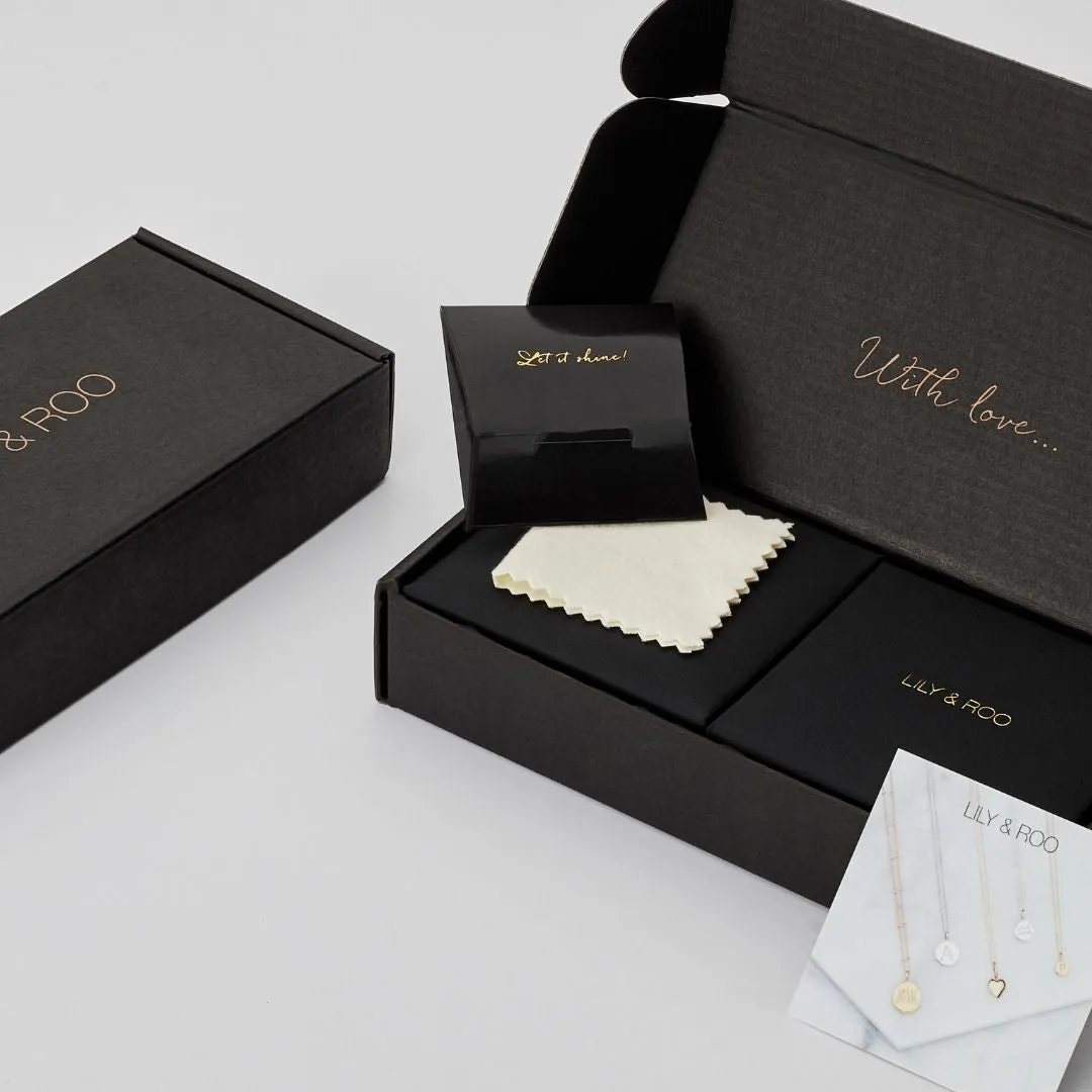 Solid Gold Pearl Initial Letter Necklace