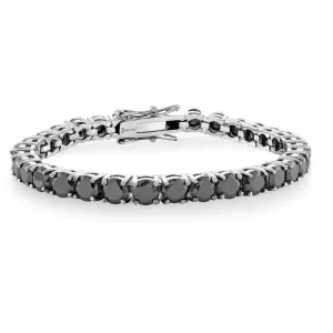 Stainless Steel Black CZ Tennis Bracelet | Italgem Steel