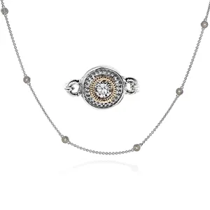 Trellis Necklace in 18k Gold with Diamonds