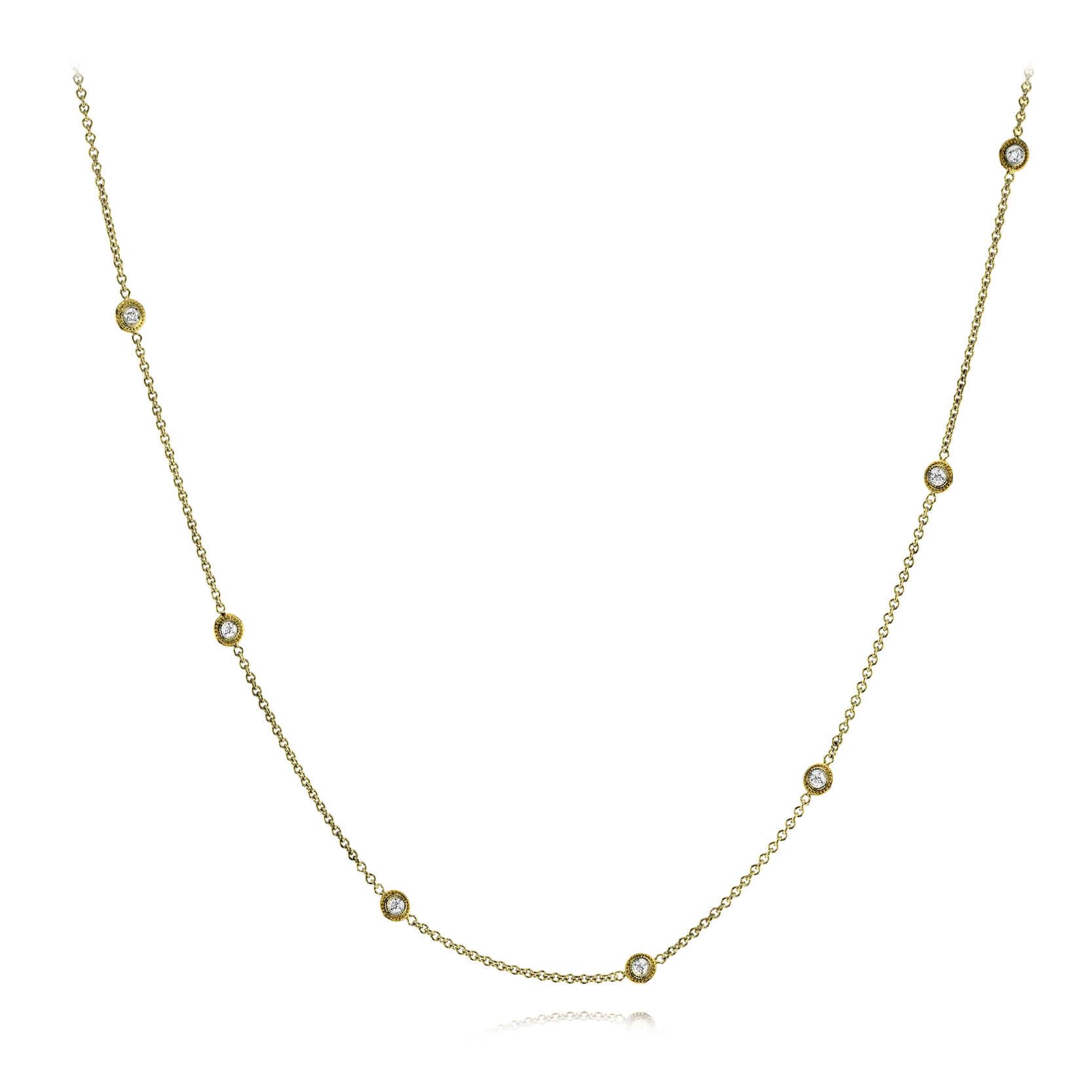 Trellis Necklace in 18k Gold with Diamonds