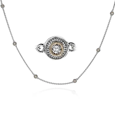 Trellis Necklace in 18k Gold with Diamonds