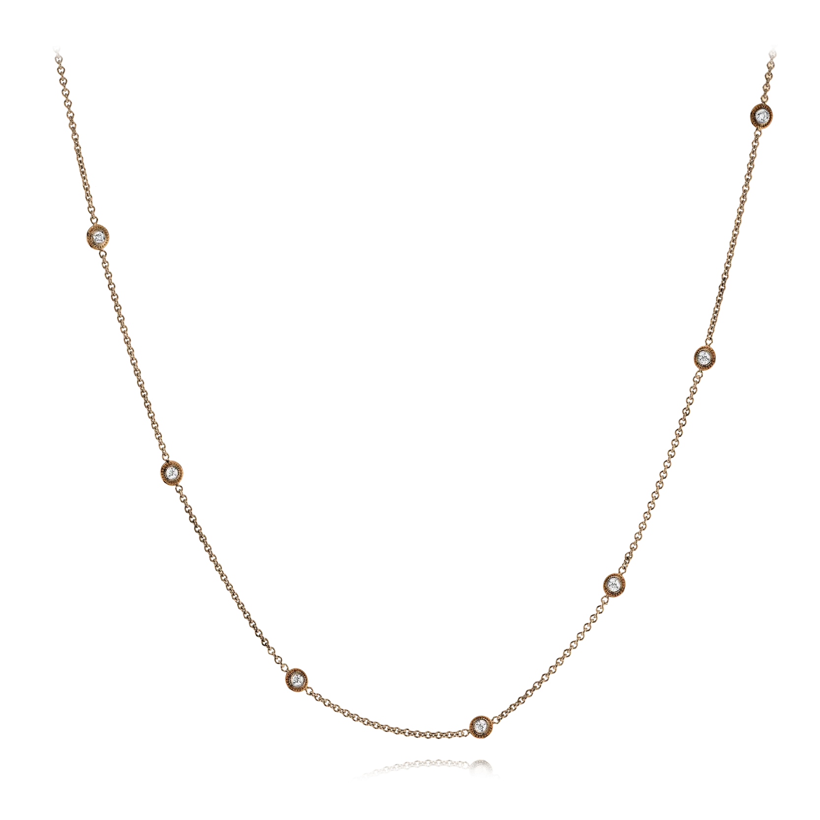 Trellis Necklace in 18k Gold with Diamonds
