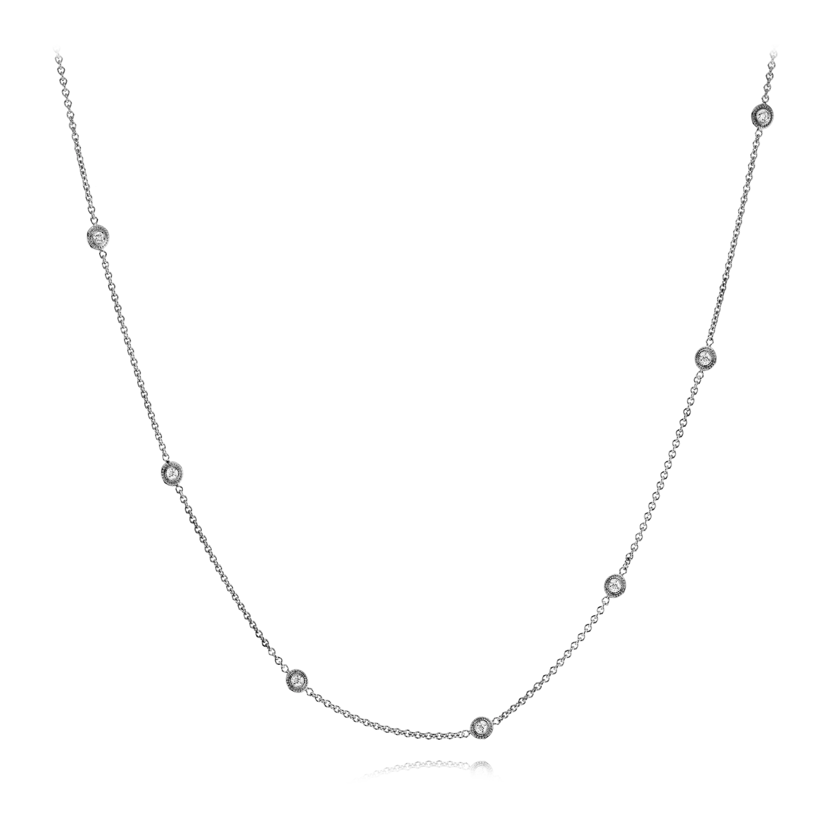 Trellis Necklace in 18k Gold with Diamonds