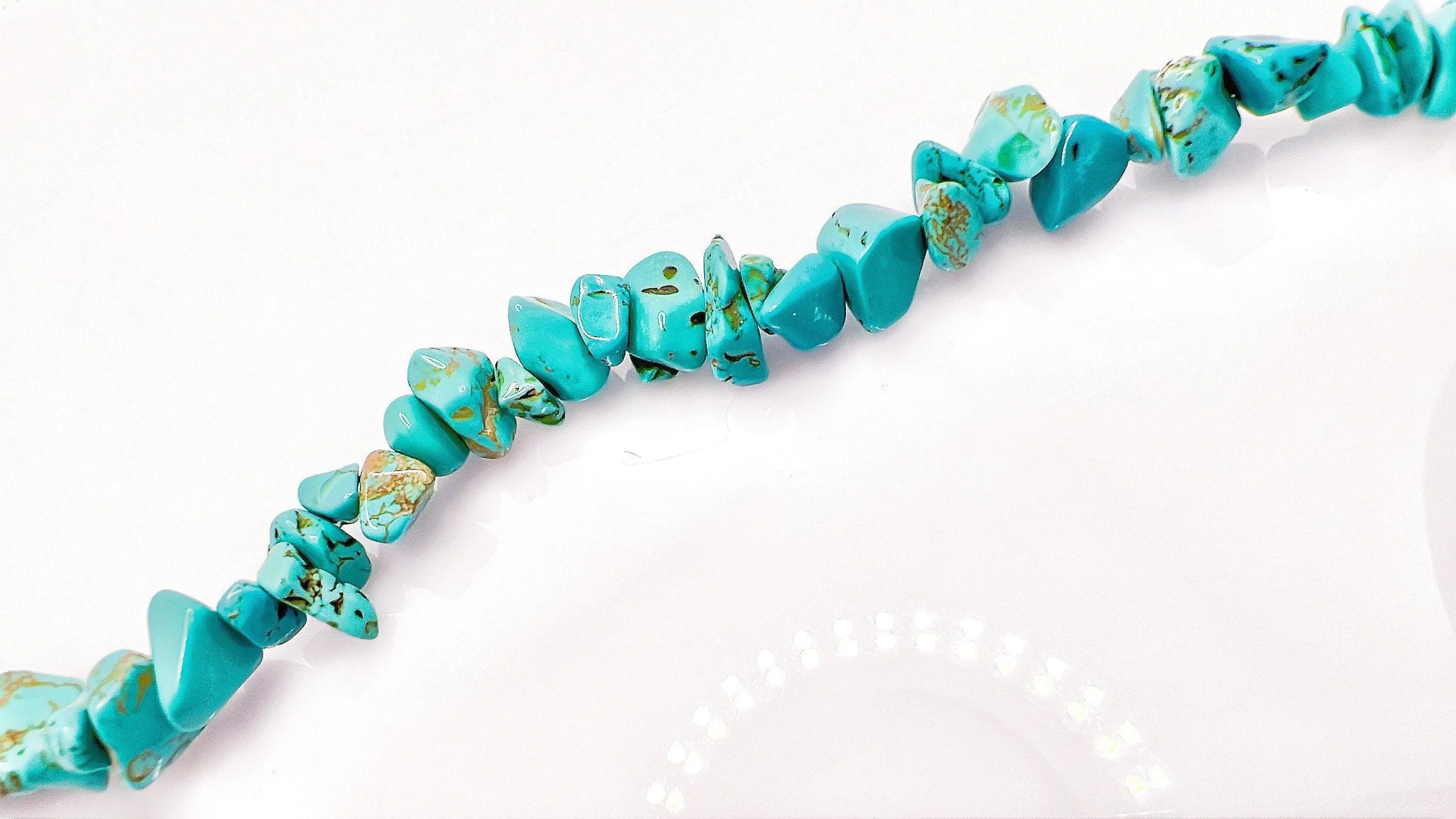 Turquoise Crystal Stone Chip Bracelets