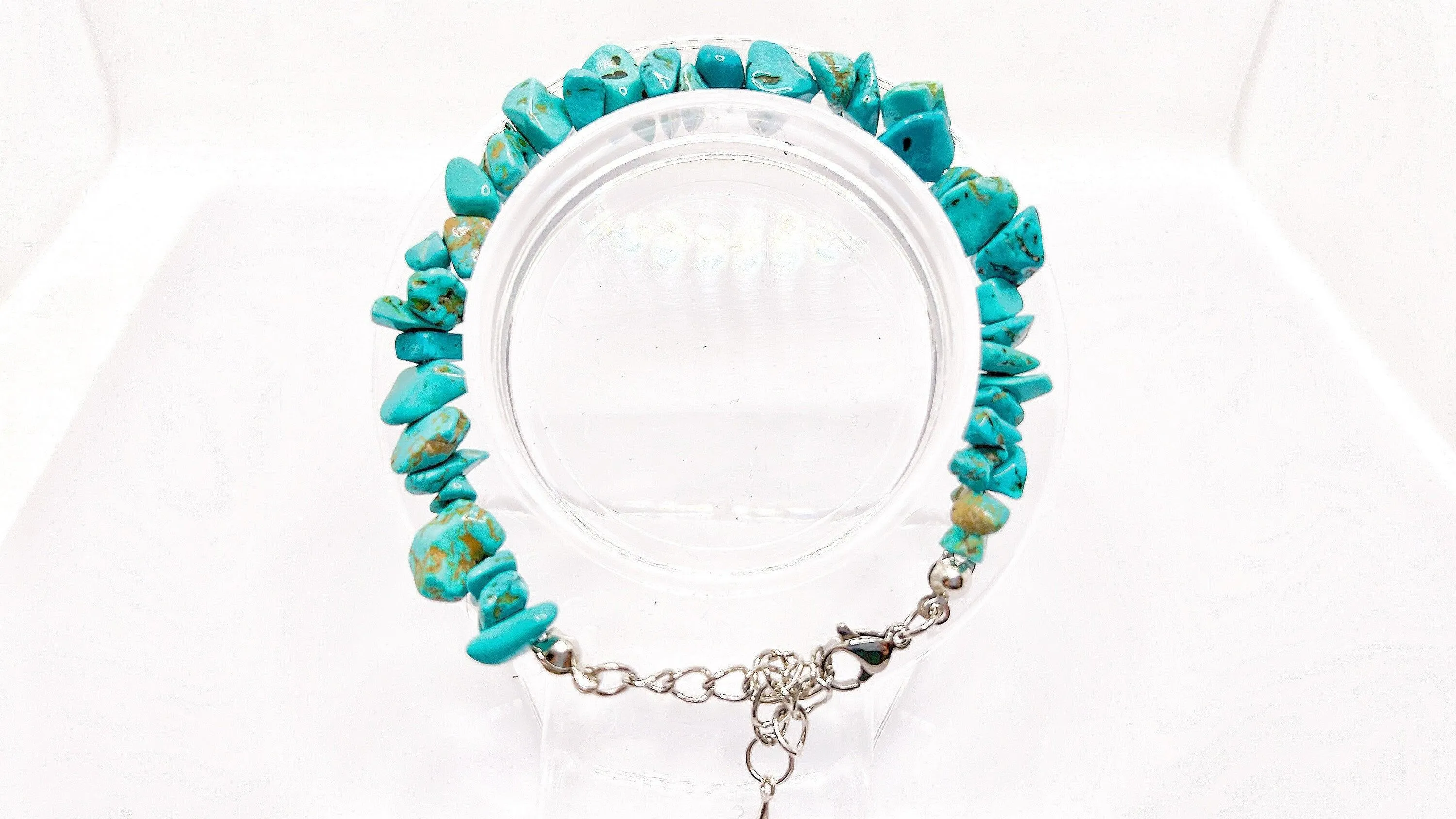 Turquoise Crystal Stone Chip Bracelets