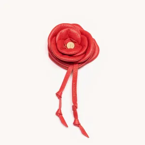 Vince Floral Charm | Poppy Red/Brushed Gold