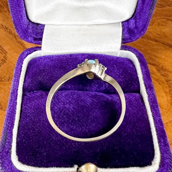 Vintage Opal & Diamond Ring