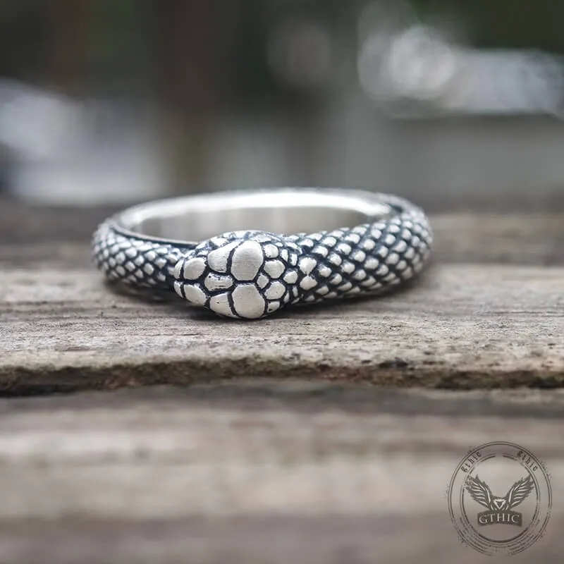 Vintage Ouroboros Sterling Silver Spinner Ring