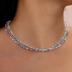 Wholesale Bohemian Transparent Rice Beads Necklaces