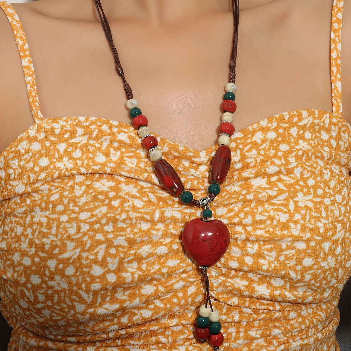 Wholesale Ceramic Gravel Colored Necklaces