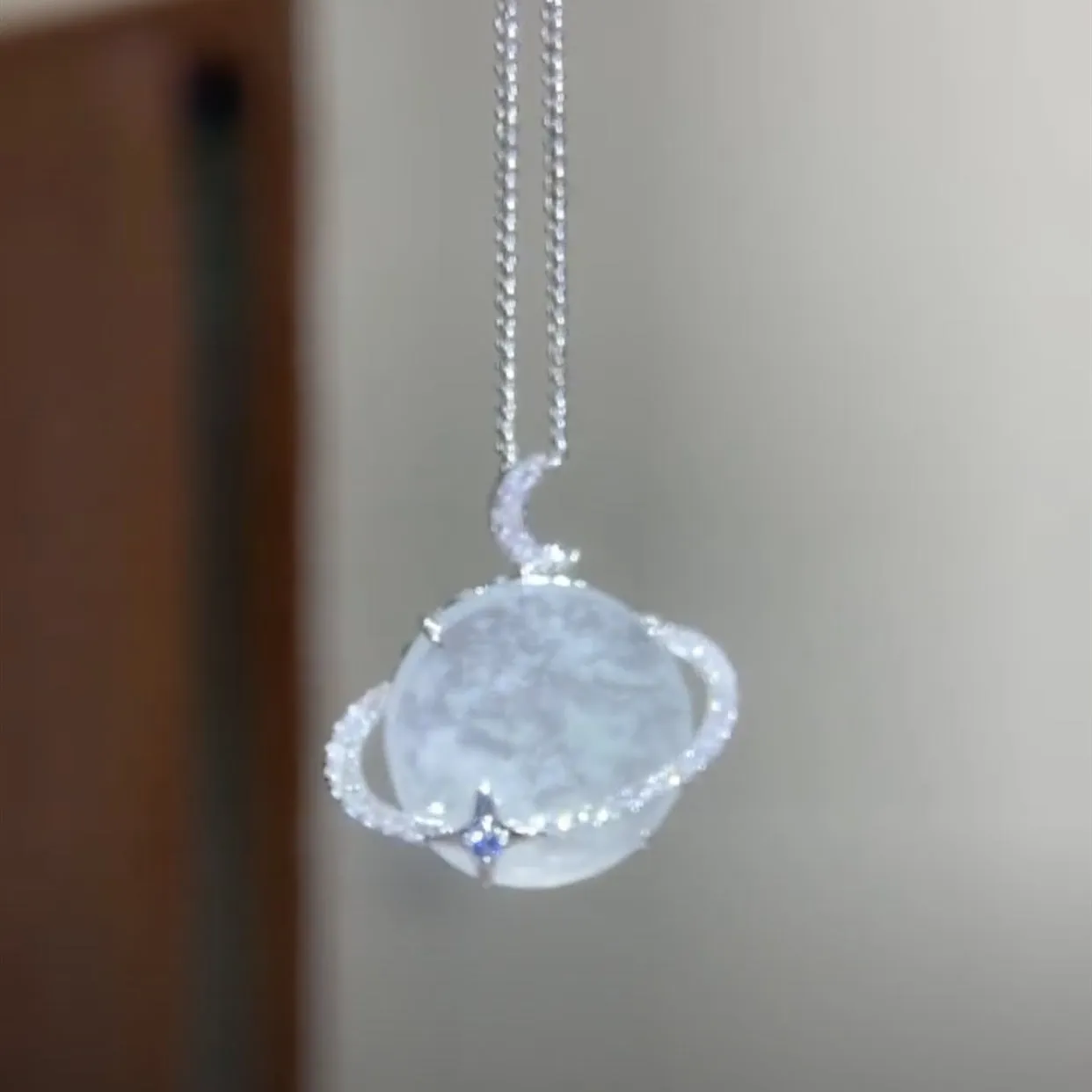 Wholesale Diamond Lunar Silver Necklaces