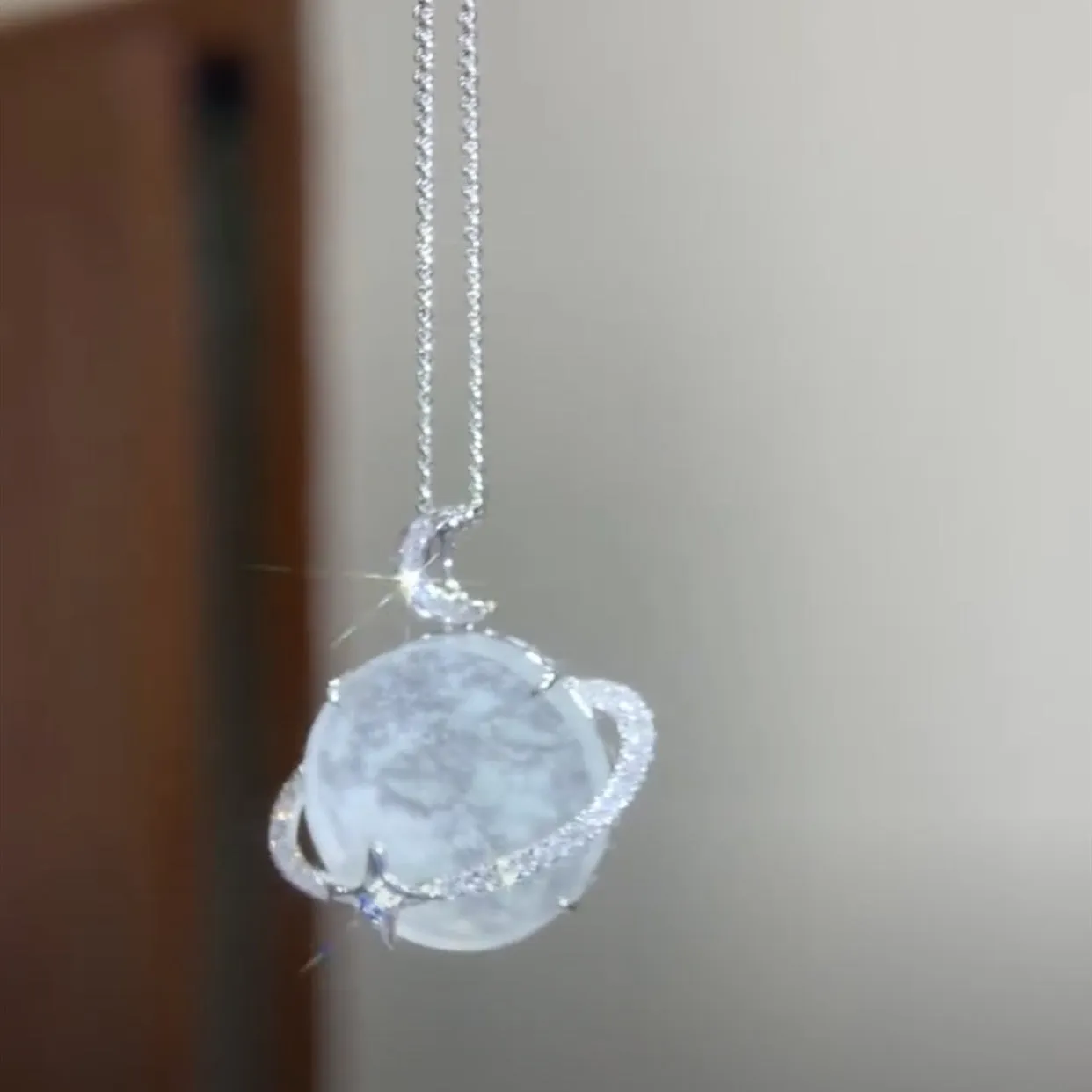Wholesale Diamond Lunar Silver Necklaces